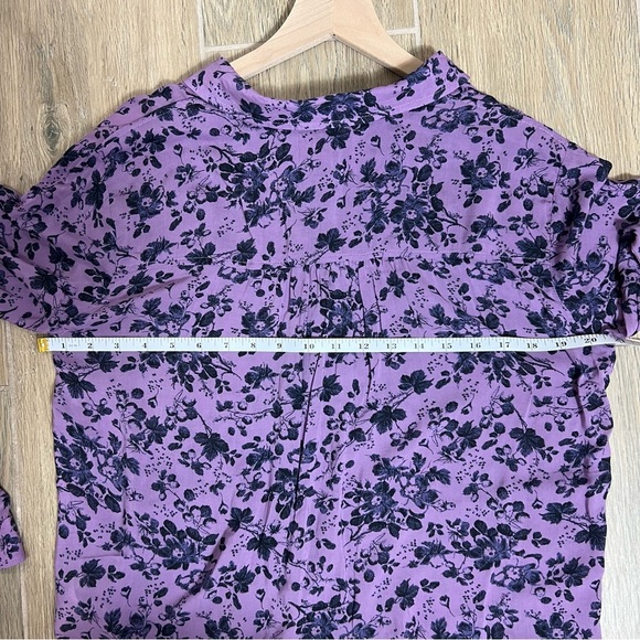 Pilcro Anthropologie Blouse Top Shirt Floral Romy Relaxed Button Oversized Linen - Picture 13 of 14